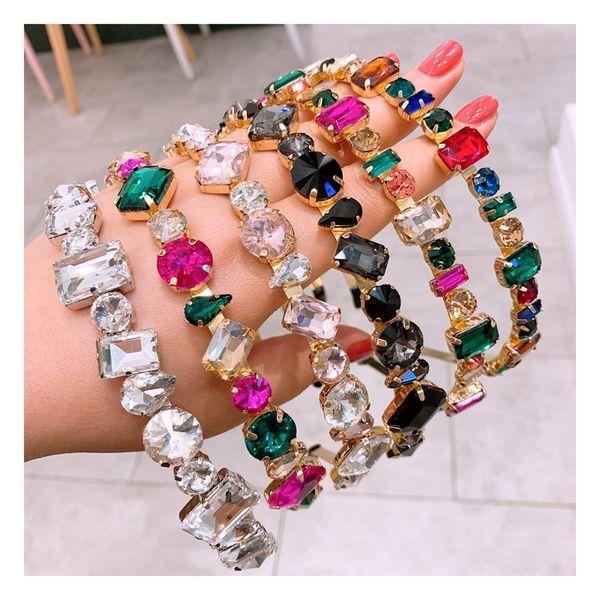 dhl ship exquisite baroque full colorful crystal headband for woman luxury geometric glass drill sponge hair hoop woman party headpieces, Silver
dhl ship exquisite baroque full colorful crystal headband for woman luxury geometric glass drill sponge hair hoop woman party headpieces, Silver