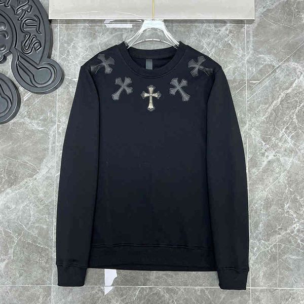 hoodies hoodies chaopai fucluoxin ch genuine heavy industry patchwork cross round neck sweater mens pure cotton long sleeve tshirt, Black
hoodies hoodies chaopai fucluoxin ch genuine heavy industry patchwork cross round neck sweater mens pure cotton long sleeve tshirt, Black