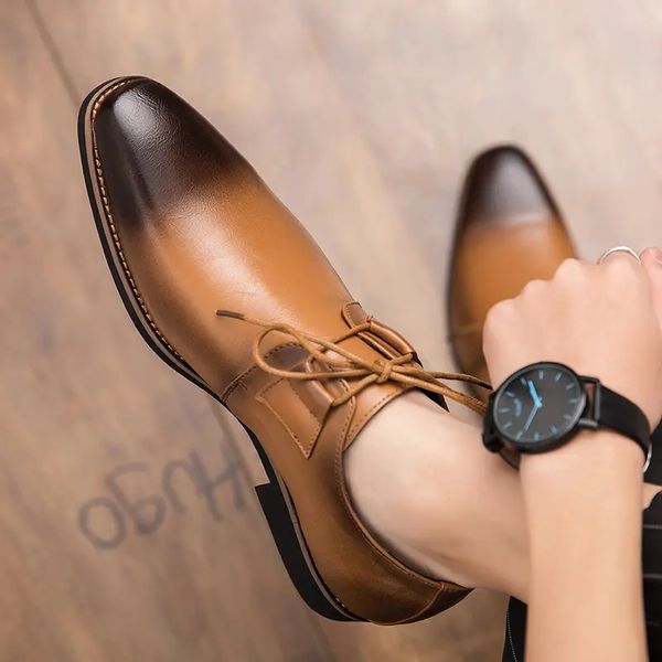Pointed Toe Lace-up Derby Shoes Men Shoes Solid Color PU Classic All-match Breathable Daily Casual Leather Shoes AD102, Clear
Pointed Toe Lace-up Derby Shoes Men Shoes Solid Color PU Classic All-match Breathable Daily Casual Leather Shoes AD102, Clear