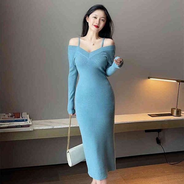 casual dresses early autumn solid color knitted buttock wrap dress long sleeve off shoulder collarbone slim waist mid length skirt 9x02, Black;gray
casual dresses early autumn solid color knitted buttock wrap dress long sleeve off shoulder collarbone slim waist mid length skirt 9x02, Black;gray
