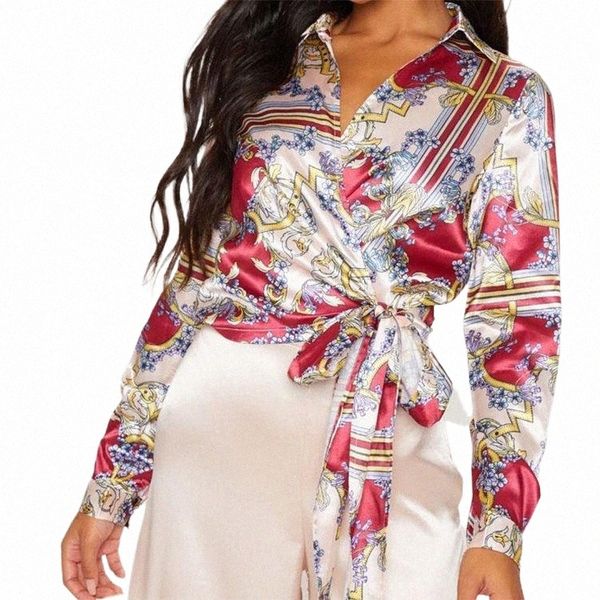women's blouses & shirts women's printed bandage blouse fashion elegant long-sleeved v-neck lace-up hem casual wild shirt young gi, White
women's blouses & shirts women's printed bandage blouse fashion elegant long-sleeved v-neck lace-up hem casual wild shirt young gi, White