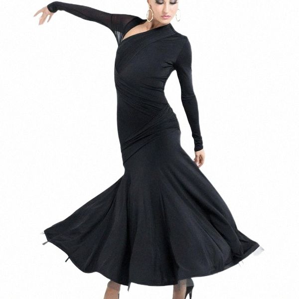 stage wear long sleeves see-through stitching black women ballroom dress for dancing clothes waltz costumes stage wear h0i7#, Black;red
stage wear long sleeves see-through stitching black women ballroom dress for dancing clothes waltz costumes stage wear h0i7#, Black;red