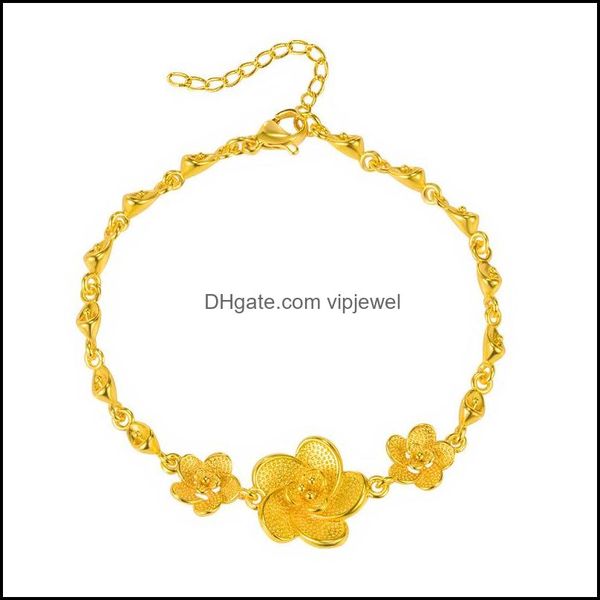link chain charm bracelets for women 24k yellow gold flower chain bracelet bangle wedding jewelry accessories gifts drop d vipjewel dh0lw, Black
link chain charm bracelets for women 24k yellow gold flower chain bracelet bangle wedding jewelry accessories gifts drop d vipjewel dh0lw, Black