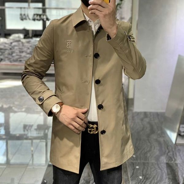 men's trench coats bu men trench coats long jacket lapel british coat tb embroidery business casual windbreaker, Tan;black
men's trench coats bu men trench coats long jacket lapel british coat tb embroidery business casual windbreaker, Tan;black