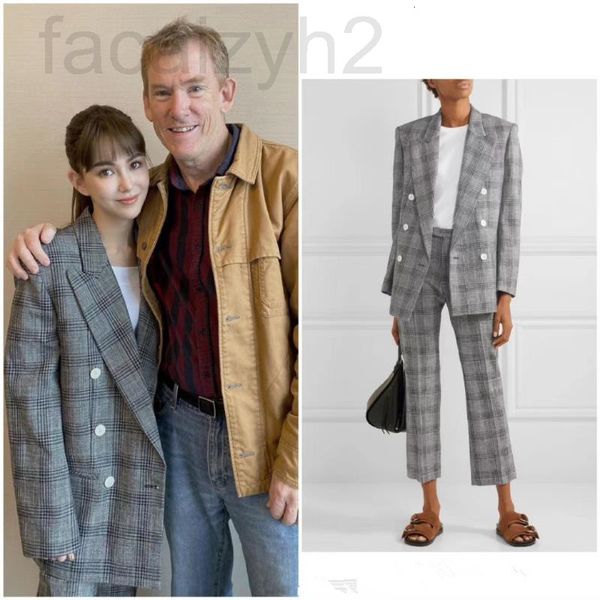 women's suits & blazers designer house 20s autumn / winter french is wool blend double row button check suit coat slim casual pants set, White;black
women's suits & blazers designer house 20s autumn / winter french is wool blend double row button check suit coat slim casual pants set, White;black