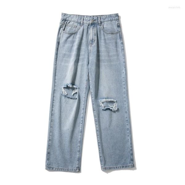 men's jeans classic style men's straight loose fit light blue spring and summer korean fashion cropped denim wide leg pants
men's jeans classic style men's straight loose fit light blue spring and summer korean fashion cropped denim wide leg pants