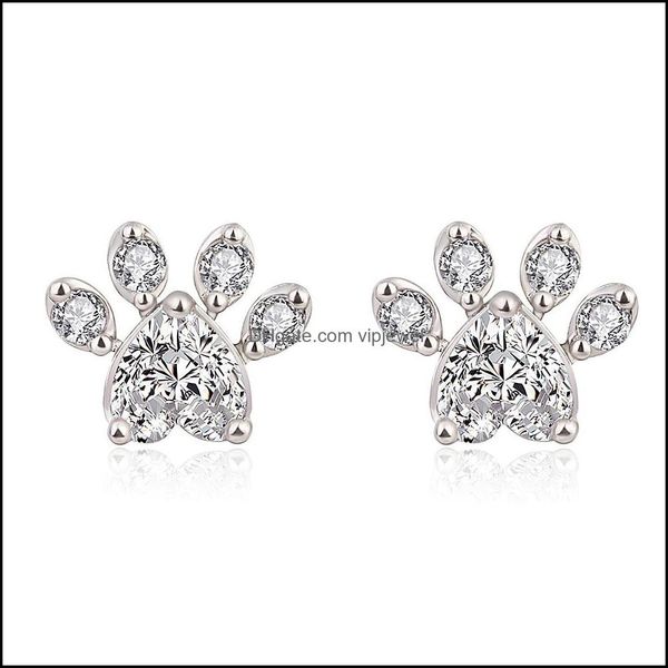 stud sier stud earring cute heart cat paw white zircon earrings for women animal footprint crystal stone wedding jewelry drop vipjewel dh0gr, Golden;silver
stud sier stud earring cute heart cat paw white zircon earrings for women animal footprint crystal stone wedding jewelry drop vipjewel dh0gr, Golden;silver