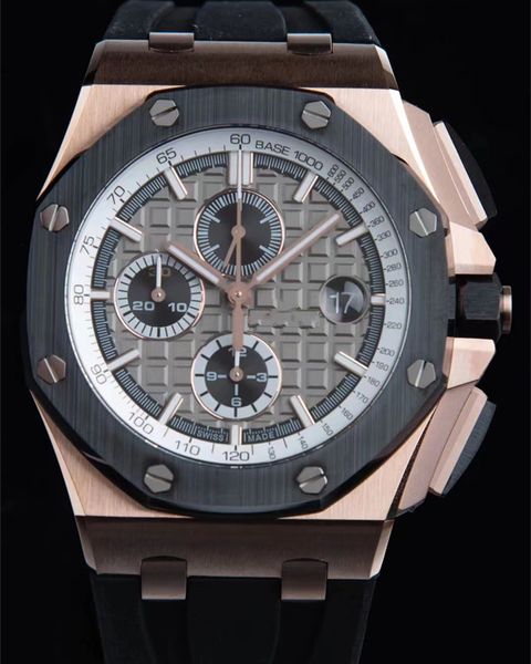 26400 montre de luxe men watches 3126 automatic timing machinery movement watches rubber strap double-sided sapphire lens /2006, Slivery;brown
26400 montre de luxe men watches 3126 automatic timing machinery movement watches rubber strap double-sided sapphire lens /2006, Slivery;brown
