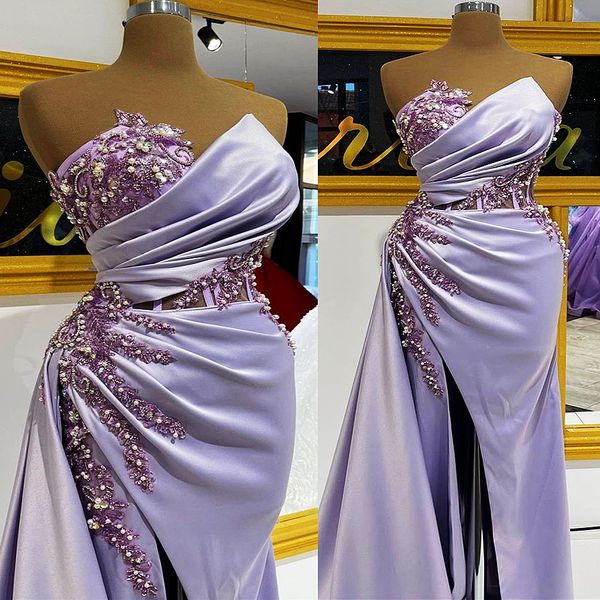2022 arabic aso ebi mermaid lavender prom dresses lace beaded pearls evening formal party second reception birthday engagement gowns dress z, Black
2022 arabic aso ebi mermaid lavender prom dresses lace beaded pearls evening formal party second reception birthday engagement gowns dress z, Black