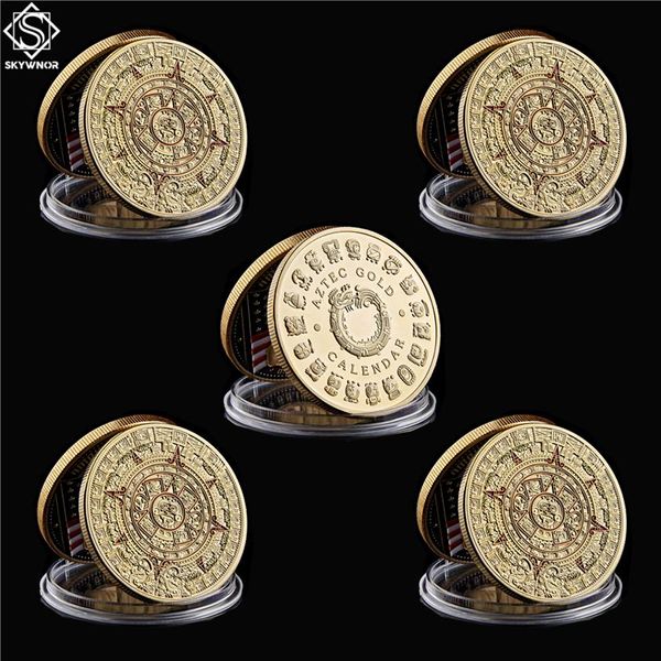 5pcs lot mexico gold plated calendar azetc craft culture souvenir copy coin collectibles237h
5pcs lot mexico gold plated calendar azetc craft culture souvenir copy coin collectibles237h