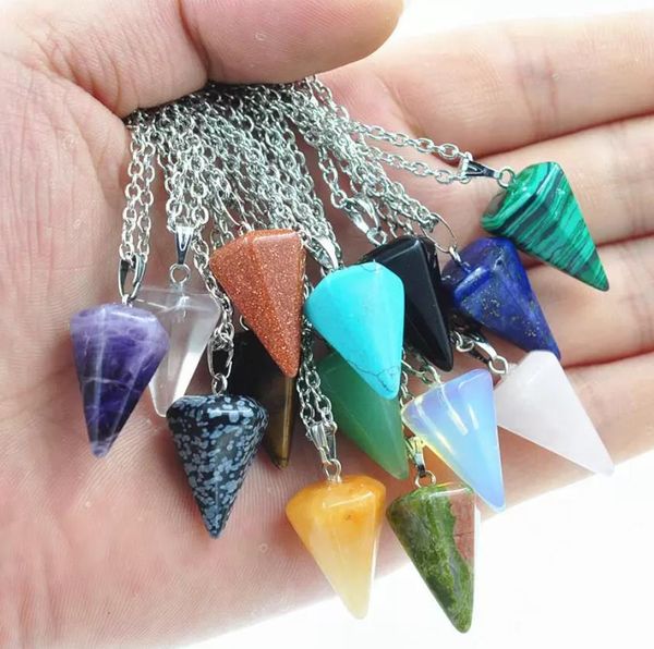 pendant necklaces stainless steel chains cone awl crystal natural stone necklaces choker pendant necklace for women men dhseller2010 dhmug, Silver
pendant necklaces stainless steel chains cone awl crystal natural stone necklaces choker pendant necklace for women men dhseller2010 dhmug, Silver