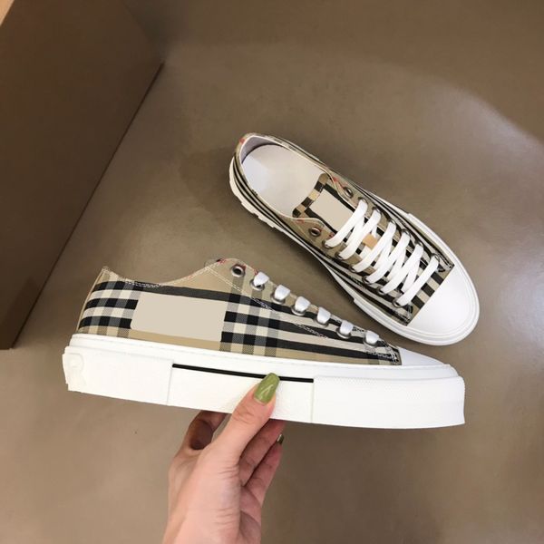 

sneakers designer vintage check casual shoes classic stripes sneaker men women grid shoe cotton suede trainers print low-canvas trainer, Black