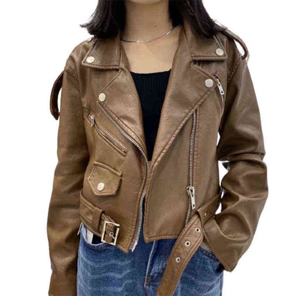 women's jackets women leather coat spring autumn long sleeved with belt faux leather gothic jacket female punk outwear ladies biker mot, Black;brown
women's jackets women leather coat spring autumn long sleeved with belt faux leather gothic jacket female punk outwear ladies biker mot, Black;brown