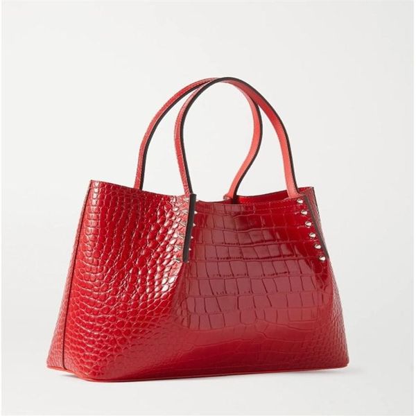 fashion bag cabata designer totes rivet genuine leather red bottom handbags composite handbag famous purse shopping bags black white290p
fashion bag cabata designer totes rivet genuine leather red bottom handbags composite handbag famous purse shopping bags black white290p