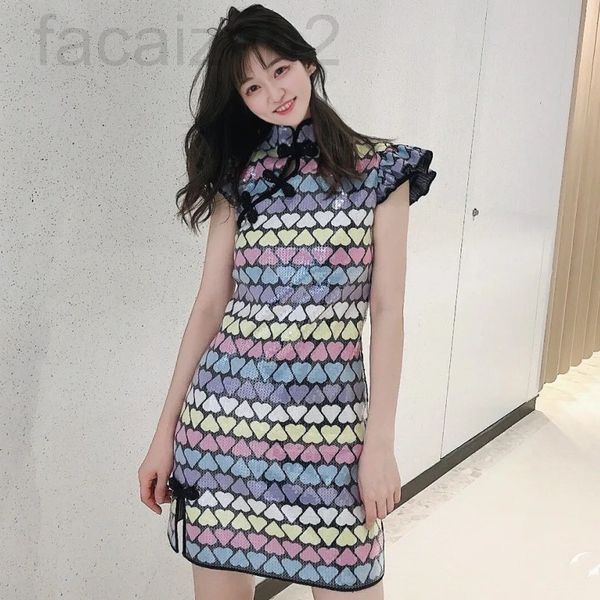 casual dresses designer shen mengchen the same knitting bead piece designed in 2021 improved candy color love and slim cheongsam rz2t, Black;gray
casual dresses designer shen mengchen the same knitting bead piece designed in 2021 improved candy color love and slim cheongsam rz2t, Black;gray