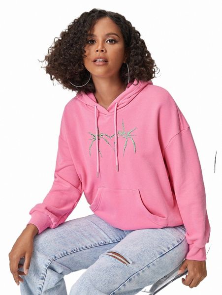women's hoodies & sweatshirts x ellumination spider print kangaroo pocket drop shoulder drawstring hoodie n6ti#, Black
women's hoodies & sweatshirts x ellumination spider print kangaroo pocket drop shoulder drawstring hoodie n6ti#, Black
