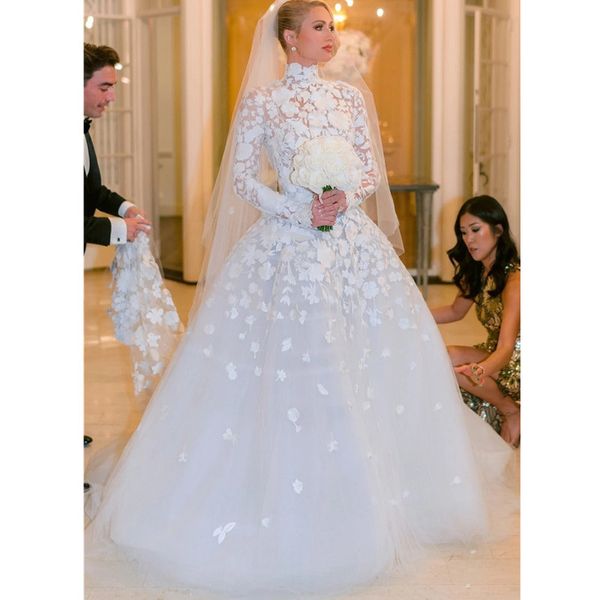 charming long sleeves lace appliques bridal gowns high neck custom made plus size wedding dress, White
charming long sleeves lace appliques bridal gowns high neck custom made plus size wedding dress, White