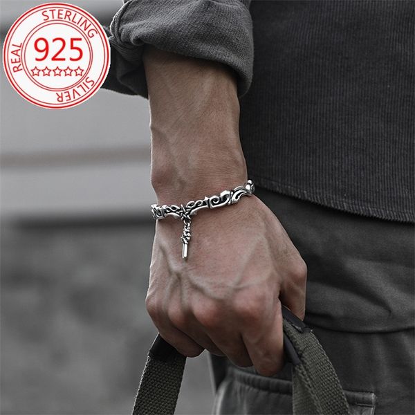 bangle s925vintage thai silver mens cuff bracelet jewelry five pointed star cross pattern personalized womens couple bracelet jewelry 220831, Black
bangle s925vintage thai silver mens cuff bracelet jewelry five pointed star cross pattern personalized womens couple bracelet jewelry 220831, Black