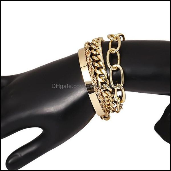 charm bracelets 4pcs/set punk curb cuban chain bracelets cuff bangle set women miami boho thick gold color charm bracelet twist fashi dhtci, Golden;silver
charm bracelets 4pcs/set punk curb cuban chain bracelets cuff bangle set women miami boho thick gold color charm bracelet twist fashi dhtci, Golden;silver