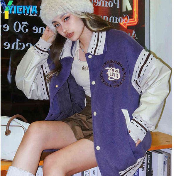 women's jackets yiciya bomber woman varsity jacket american baseball 2022 summer purple coat fashion embroidery jackets bombers jacket, Black;brown
women's jackets yiciya bomber woman varsity jacket american baseball 2022 summer purple coat fashion embroidery jackets bombers jacket, Black;brown