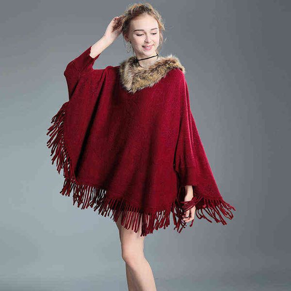 women's cape faux fur coat cape winter women's pullover sweaters oversized skirt poncho fur vneck loose girl warm tassel shawl wra, Black
women's cape faux fur coat cape winter women's pullover sweaters oversized skirt poncho fur vneck loose girl warm tassel shawl wra, Black