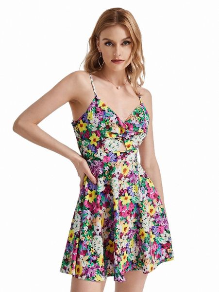 casual dresses x swinging 60's allover floral print cutout twist bust cami dress t5l2#, Black;gray
casual dresses x swinging 60's allover floral print cutout twist bust cami dress t5l2#, Black;gray