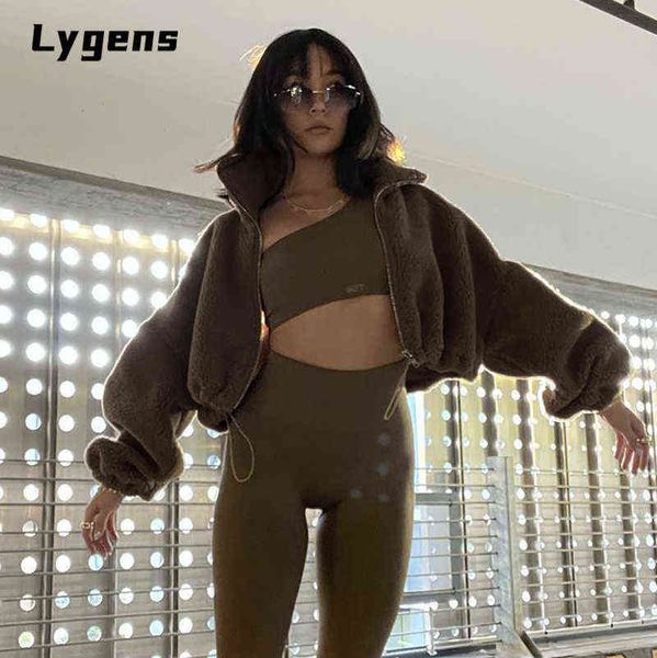 women's jackets lygens lambswool zipper bandage long sleeve loose oversized autumn winter women fashion casual streetwear outfits club, Black;brown
women's jackets lygens lambswool zipper bandage long sleeve loose oversized autumn winter women fashion casual streetwear outfits club, Black;brown