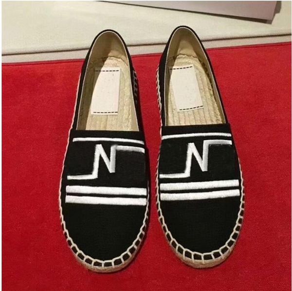 leather espadrilles men women elasticated canvas loafers shoes stretch embroidery printing trainers soft straw weaving shoe with box 304, Black
leather espadrilles men women elasticated canvas loafers shoes stretch embroidery printing trainers soft straw weaving shoe with box 304, Black