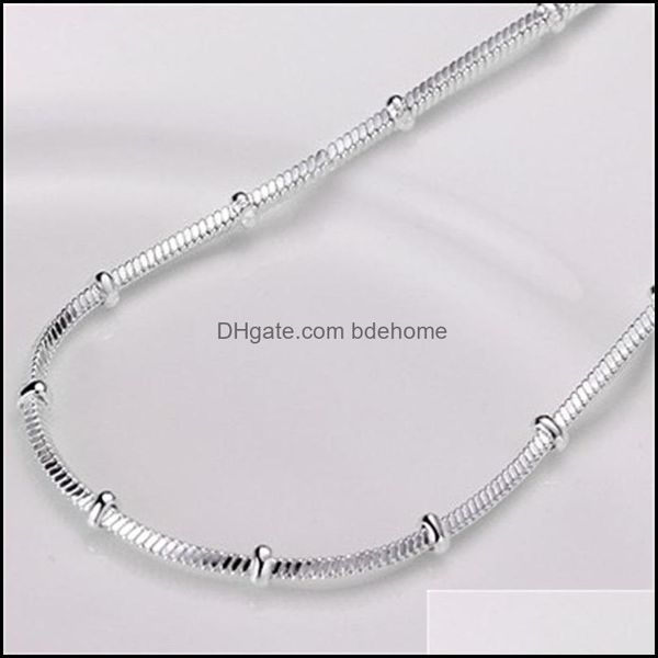 chains 925 sterling sier 18 inch 1.2mm snake chain beads necklace for women man fashion wedding engagement jewelry 1219 t2 drop deliv dhkqb, Silver
chains 925 sterling sier 18 inch 1.2mm snake chain beads necklace for women man fashion wedding engagement jewelry 1219 t2 drop deliv dhkqb, Silver
