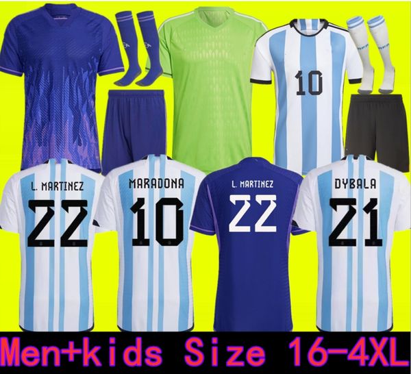 s--4xl argentina soccer jersey football shirt 2022 dybala aguero maradona di maria 22 23 fans player version men kids kit sets uniforms sock, Black;yellow
s--4xl argentina soccer jersey football shirt 2022 dybala aguero maradona di maria 22 23 fans player version men kids kit sets uniforms sock, Black;yellow