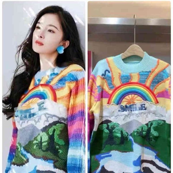 women's sweaters men and women's embroidered rainbow sweater long sleeve round neck loose lazy the in wind is lively 0pt5, White;black
women's sweaters men and women's embroidered rainbow sweater long sleeve round neck loose lazy the in wind is lively 0pt5, White;black