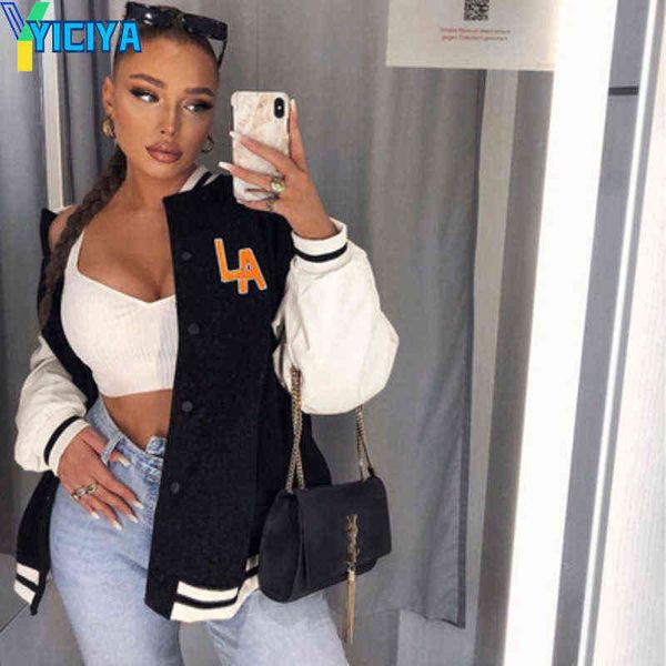 women's jackets yiciya fashion casual patchwork slim coat for women 2021 autumn new outerwear streetwear single breasted o neck jacket, Black;brown
women's jackets yiciya fashion casual patchwork slim coat for women 2021 autumn new outerwear streetwear single breasted o neck jacket, Black;brown