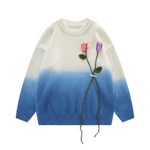 men's hoodies sweatshirts gradient floral embroidery casual knitted men's and women's sweaters autumn and winter pullover loo, Black
men's hoodies sweatshirts gradient floral embroidery casual knitted men's and women's sweaters autumn and winter pullover loo, Black