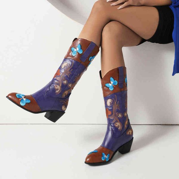 knee boots women fashion boots autumn and winter color matching embroidery pointed thick high heel western 220824, Black
knee boots women fashion boots autumn and winter color matching embroidery pointed thick high heel western 220824, Black