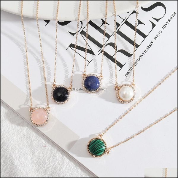 pendant necklaces 15mm round lapis lazi pearl turquoise rose natural stone quartz pendant gold chain necklaces geometric dhseller2010 dhjwf, Silver
pendant necklaces 15mm round lapis lazi pearl turquoise rose natural stone quartz pendant gold chain necklaces geometric dhseller2010 dhjwf, Silver