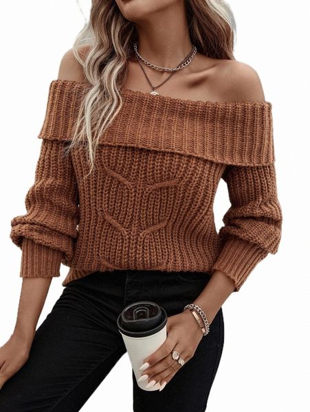 women's sweaters foldover off shoulder sweater u0bo#, White;black
women's sweaters foldover off shoulder sweater u0bo#, White;black