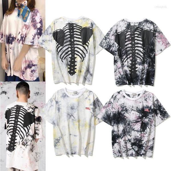 men's t shirts splash ink tie dye kapital shirt back black bone skulls rib print tee men women summer streetwear loose, White;black
men's t shirts splash ink tie dye kapital shirt back black bone skulls rib print tee men women summer streetwear loose, White;black