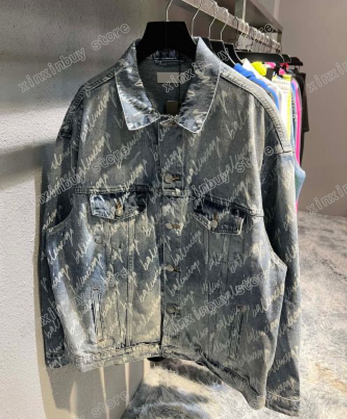 xinxinbuy men designer coats denim jackets cursive letter print washing paris pullover women blue black xs-l, Black;brown
xinxinbuy men designer coats denim jackets cursive letter print washing paris pullover women blue black xs-l, Black;brown