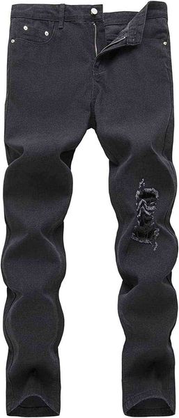 men's jeans ween charm men's denim worn-out slim fit straight tube motorcycle jeans, Blue
men's jeans ween charm men's denim worn-out slim fit straight tube motorcycle jeans, Blue