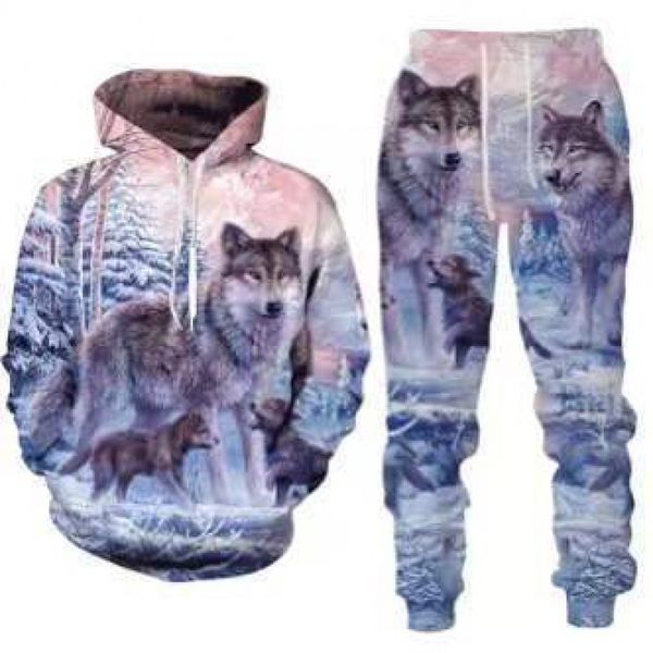 2022 autumn and winter tracksuits new animal wolf 3d printed hoodie set leisure sports couple's sweater, Gray
2022 autumn and winter tracksuits new animal wolf 3d printed hoodie set leisure sports couple's sweater, Gray