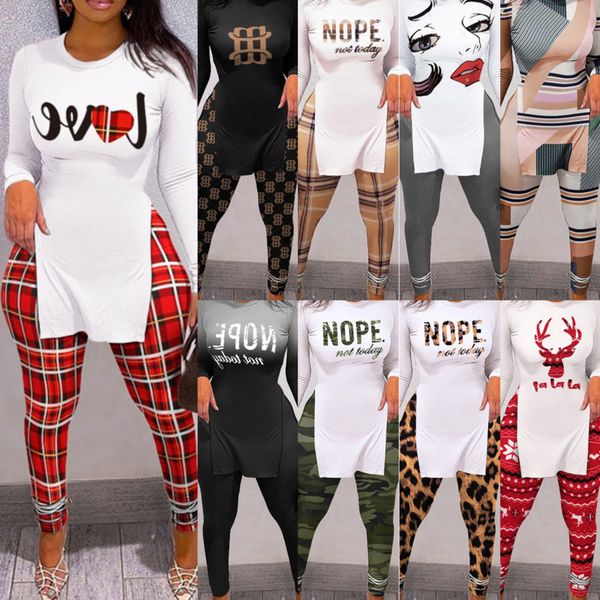 designer women tracksuits two piece set new personalized letter printing split hem long sleeve slim clothing, Gray
designer women tracksuits two piece set new personalized letter printing split hem long sleeve slim clothing, Gray