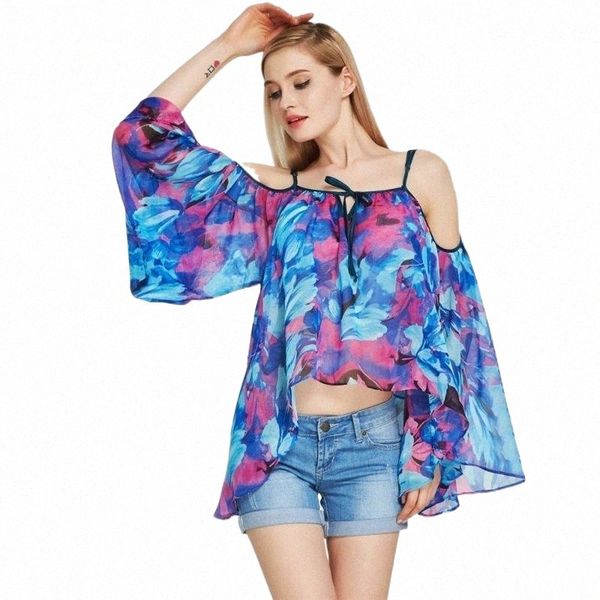 women's blouses & shirts women chiffon blouse floral printed shirts loose and cool beachwear casual female spring summer tees women�, White
women's blouses & shirts women chiffon blouse floral printed shirts loose and cool beachwear casual female spring summer tees women�, White