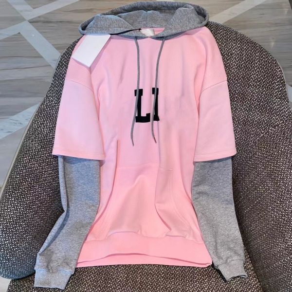 fasion hoodie woman clothe with letters womens designers sports pink hoody casual loose hooded cotton navy white fake two pieces lovers long, Black
fasion hoodie woman clothe with letters womens designers sports pink hoody casual loose hooded cotton navy white fake two pieces lovers long, Black