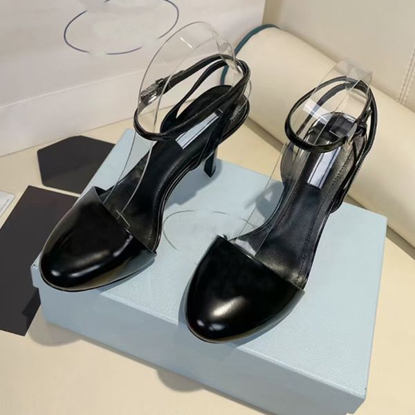 women sandals 9.5cm womens heels sandals open edge fashion round head slides 100% leather wedding dress shoes with box no409, Black
women sandals 9.5cm womens heels sandals open edge fashion round head slides 100% leather wedding dress shoes with box no409, Black