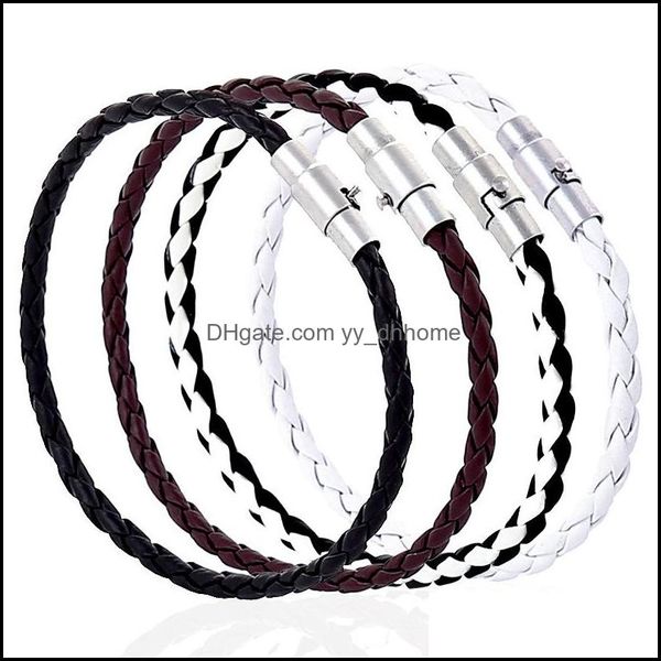 link chain creative insurance magnetic bracelet men and women leather rope braided couple jewelry drop delivery 2021 bracele yydhhome dhxzi, Black
link chain creative insurance magnetic bracelet men and women leather rope braided couple jewelry drop delivery 2021 bracele yydhhome dhxzi, Black
