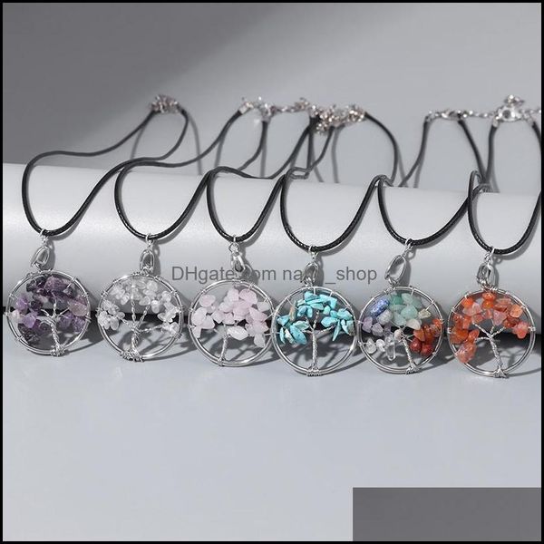 pendant necklaces round tree of life pendant necklace 7 chakra amethysts quartz agates leather chain necklaces women jewelry elegant dh8gx, Silver
pendant necklaces round tree of life pendant necklace 7 chakra amethysts quartz agates leather chain necklaces women jewelry elegant dh8gx, Silver