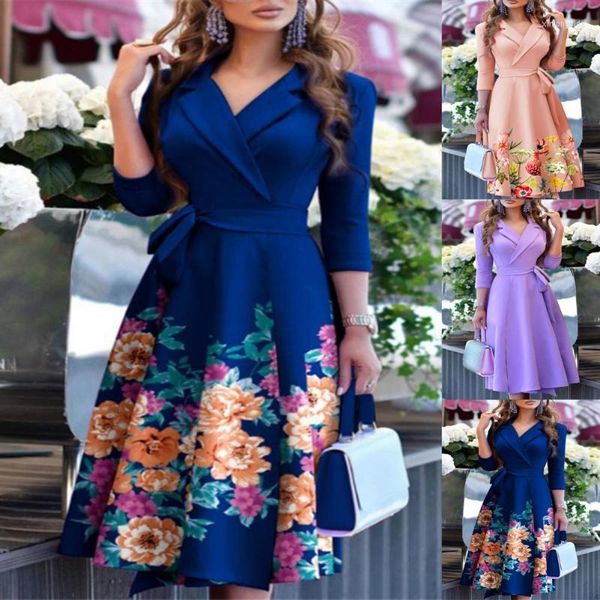casual dresses fabulous autumn dress printed turn-down collar formal floral print spring, Black;gray
casual dresses fabulous autumn dress printed turn-down collar formal floral print spring, Black;gray