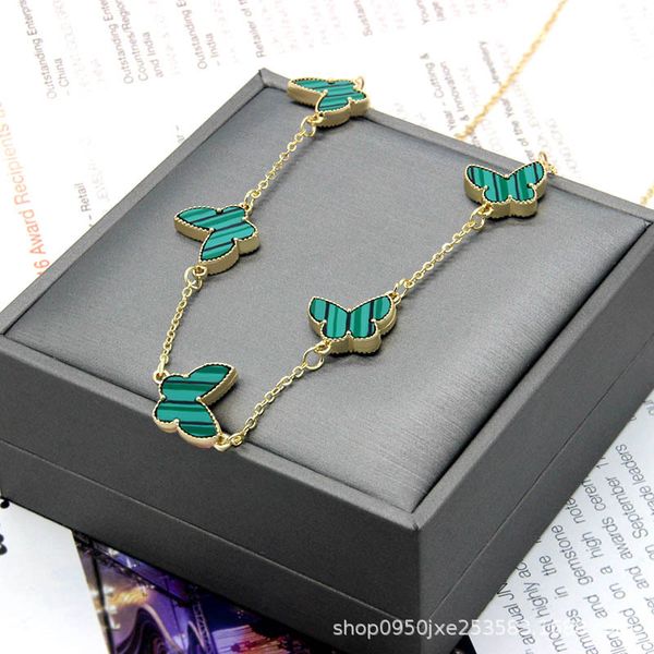 cute 7 clover pendant necklace gold plating stainless steel bracelet for gift, Silver
cute 7 clover pendant necklace gold plating stainless steel bracelet for gift, Silver