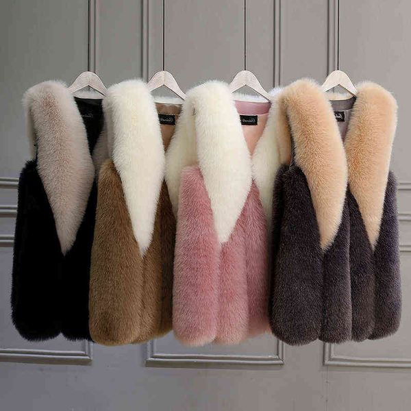 women's cape 2021 new autumn winter warm section color long fur vest fashion faux coat t220831, Black
women's cape 2021 new autumn winter warm section color long fur vest fashion faux coat t220831, Black