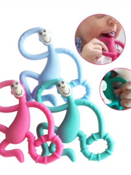 silicone kids teether cartoon monkey toddler molar teeth pain relief tool necklace teething beads baby shower gift
silicone kids teether cartoon monkey toddler molar teeth pain relief tool necklace teething beads baby shower gift